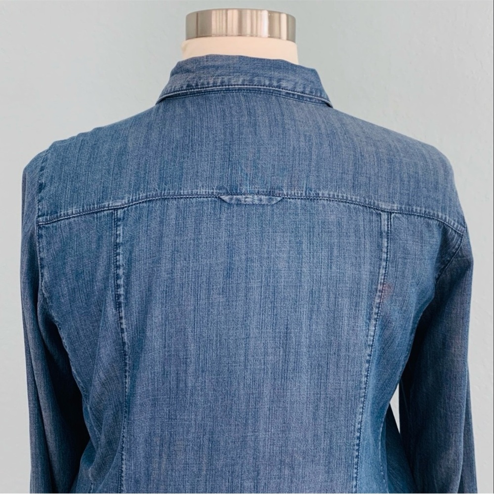 Eileen Fisher Chambray Tencel Shirt Dress - Picture 10 of 15